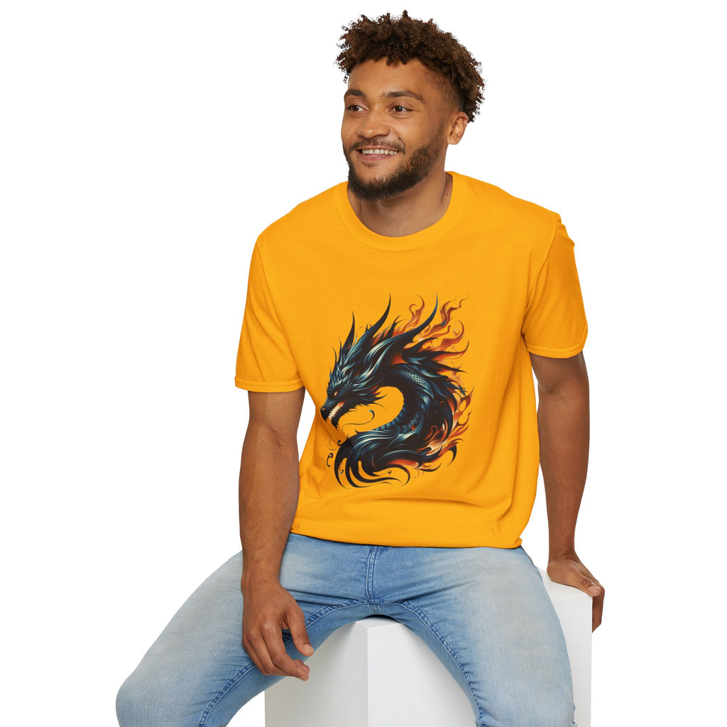Dragon T-shirt Mens Graphic Tee Clothing Apparel Chinese Symbol Unisex Softstyle
