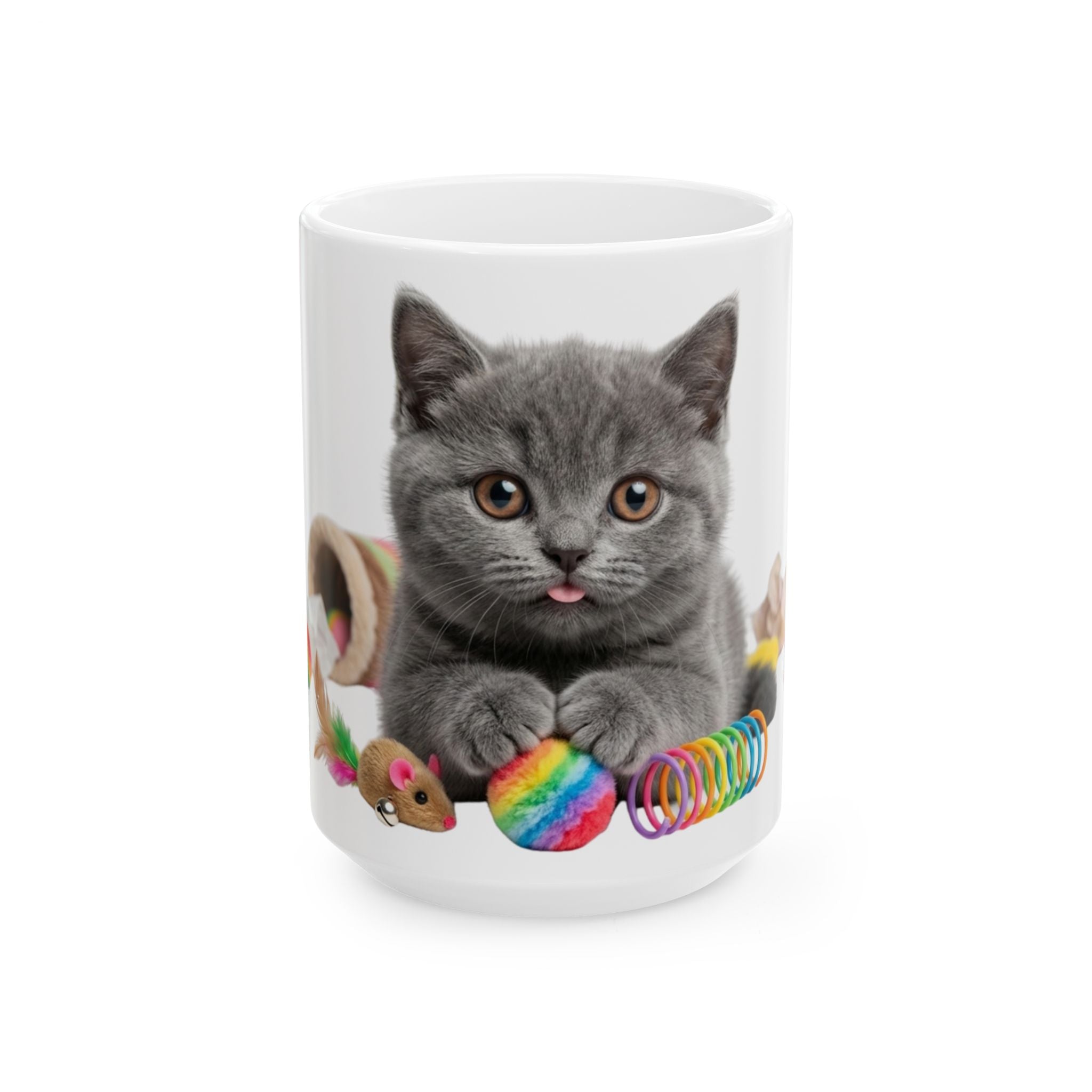 Funny British Shorthair Cat Mug Cute Detective Cat Coffee Cup Lover Gift Ceramic Mug 11oz 15oz Gift for Mom Cat Mom Mug