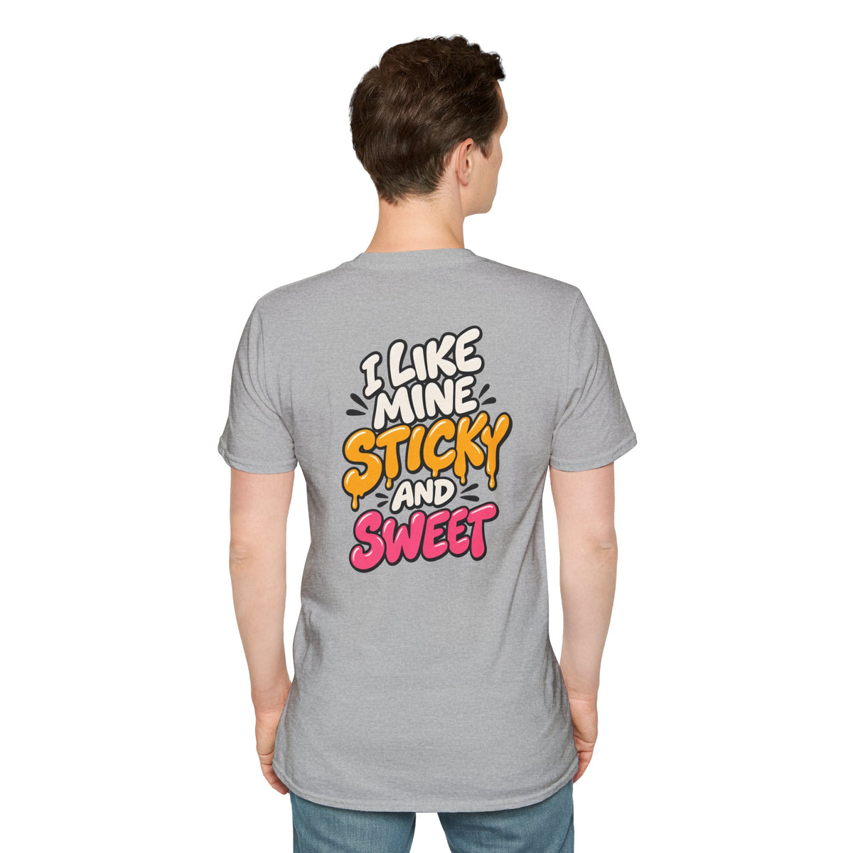 Dark Humor Funny Tshirt I LIKE MINE STICKY AND SWEET Tee Unique Gift
