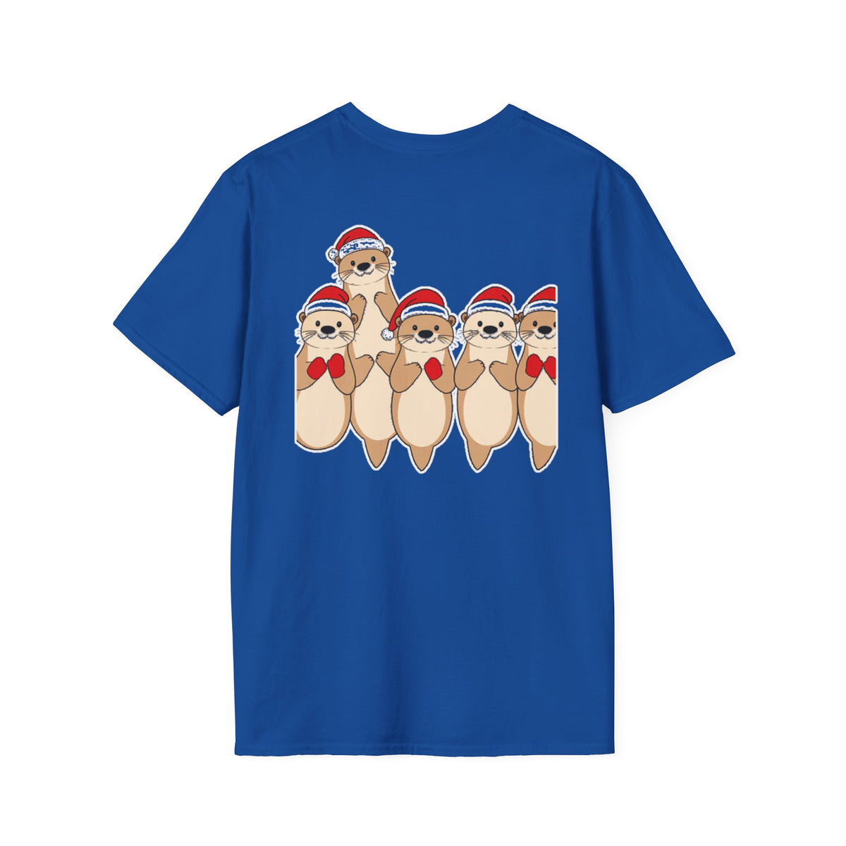 Christmas Otters Family T-Shirt | Cute Cartoon Holiday Design Unique Shirt Gift