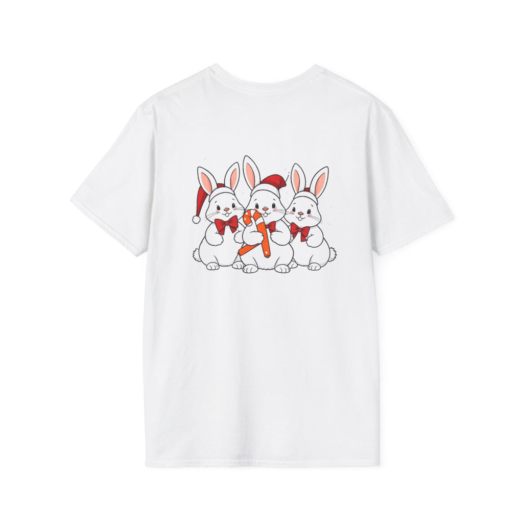 Christmas Rabbits Family T-Shirt | Cute Cartoon Holiday Design Unique Holiday Gift Shirt