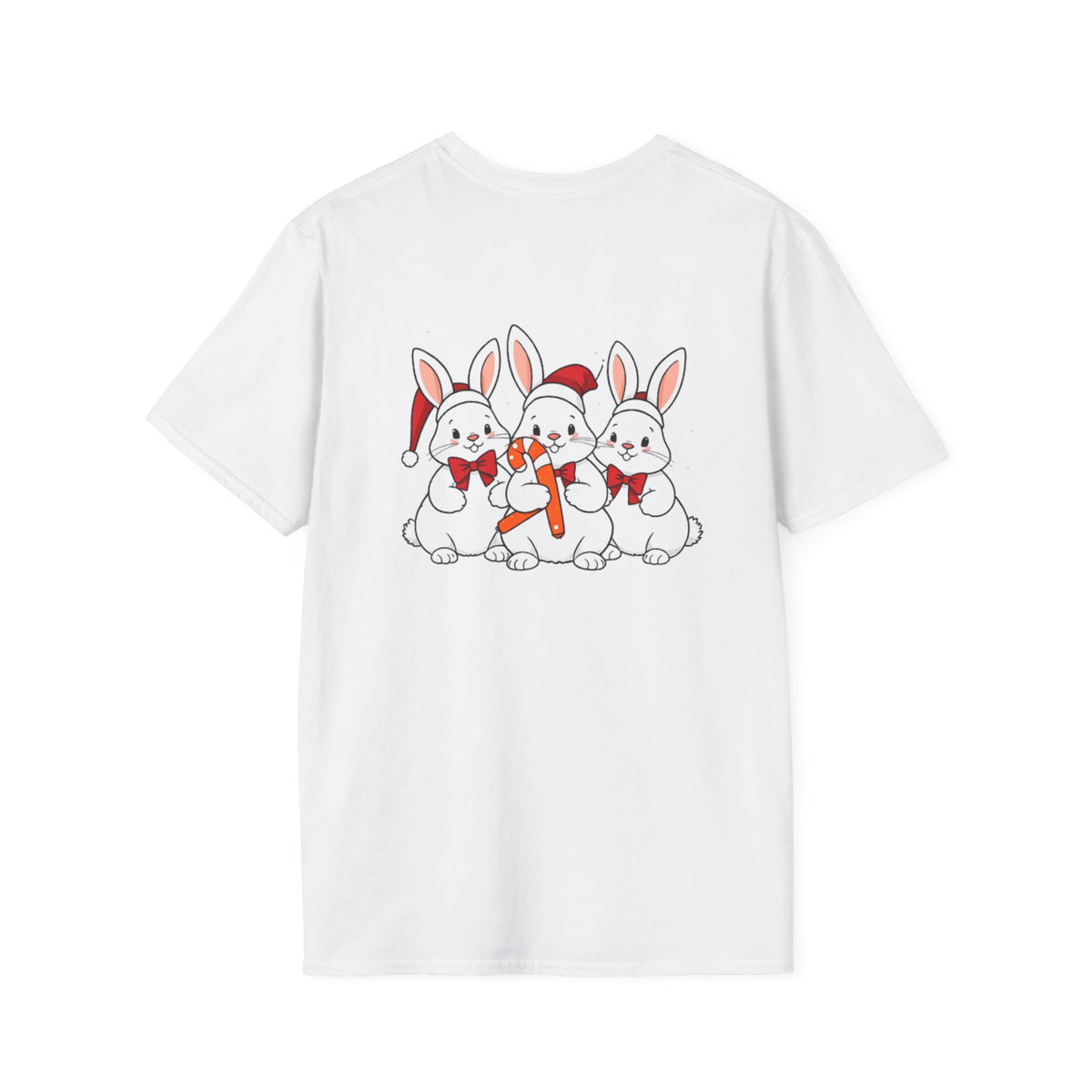 Christmas Rabbits Family T-Shirt | Cute Cartoon Holiday Design Unique Holiday Gift Shirt