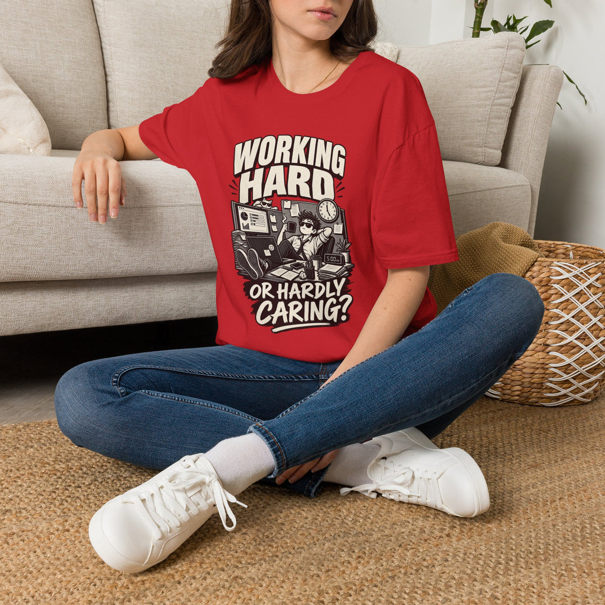 Funny Dark Humor Tshirt — Funny Office Tshirt Dark Humor Graphic Tee Unique Coworker Gift WORKING HARD Shirt