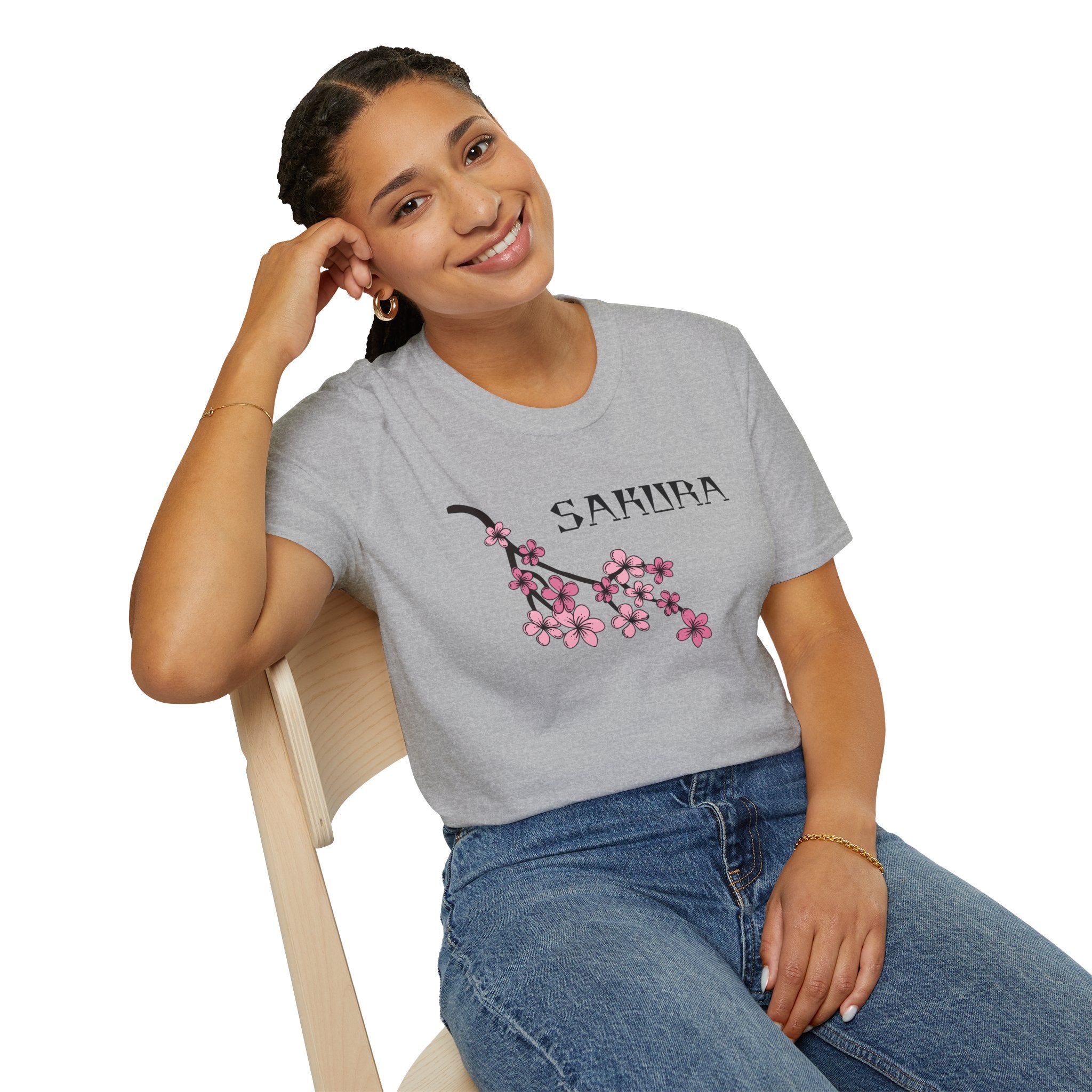 Sakura T-Shirt Japanese Art Shirt Unisex Softstyle Cherry Blossom Flower T-shirt