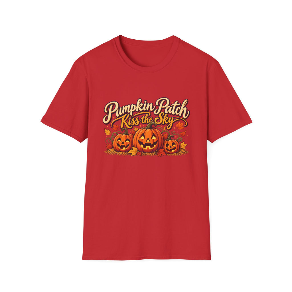 Pumpkin Patch Kiss the Sky Shirt | Cute Fall Jack-O'-Lantern Graphic Tee | Womens Halloween T-Shirt