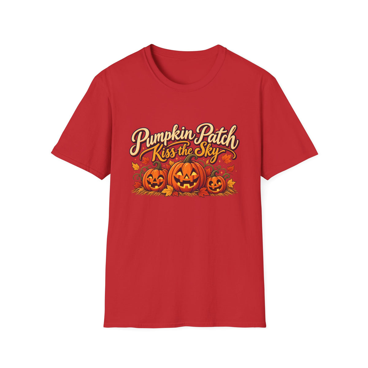 Pumpkin Patch Kiss the Sky Shirt | Cute Fall Jack-O'-Lantern Graphic Tee | Womens Halloween T-Shirt