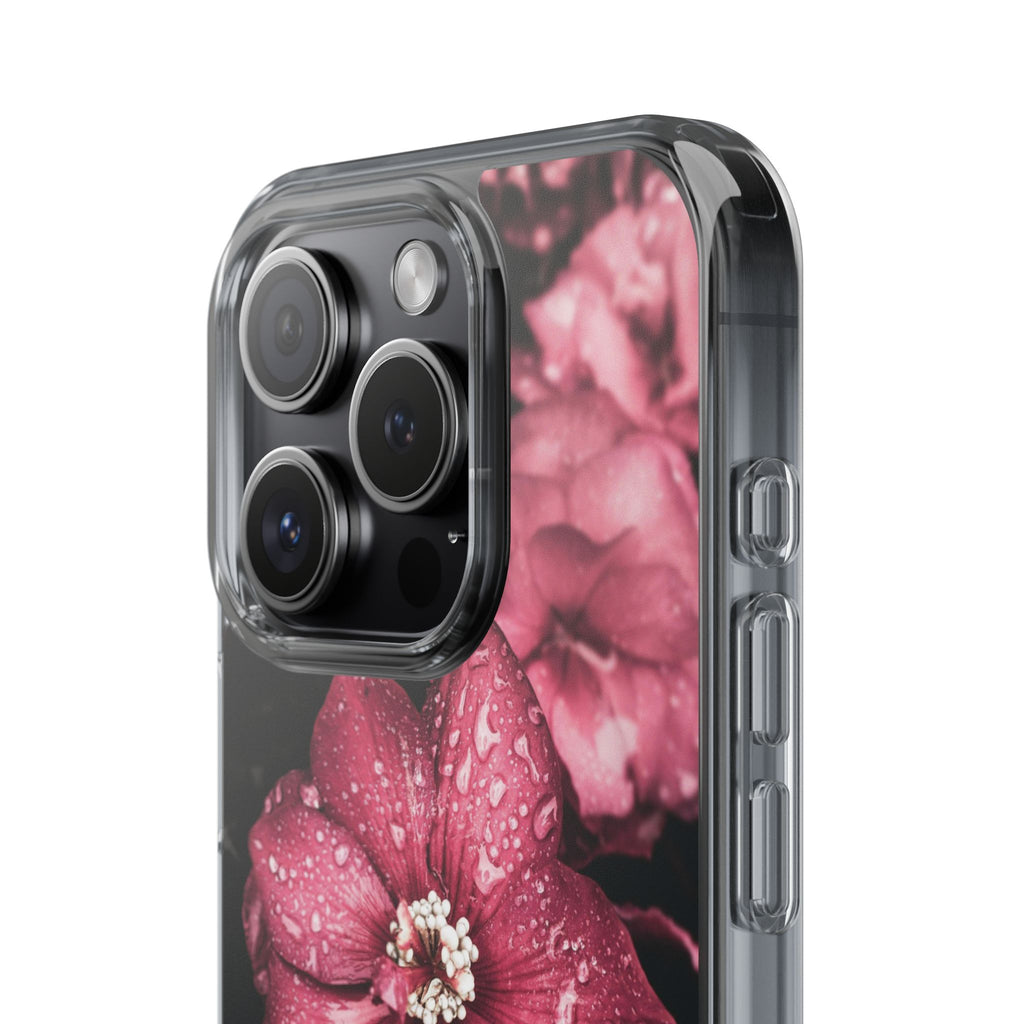 Pink Flowers Clear Cases iPhone Case Samsung Phone Case Unique Gift Cute Phone Cover Unique iPhone 17 Pro Max Phone Case