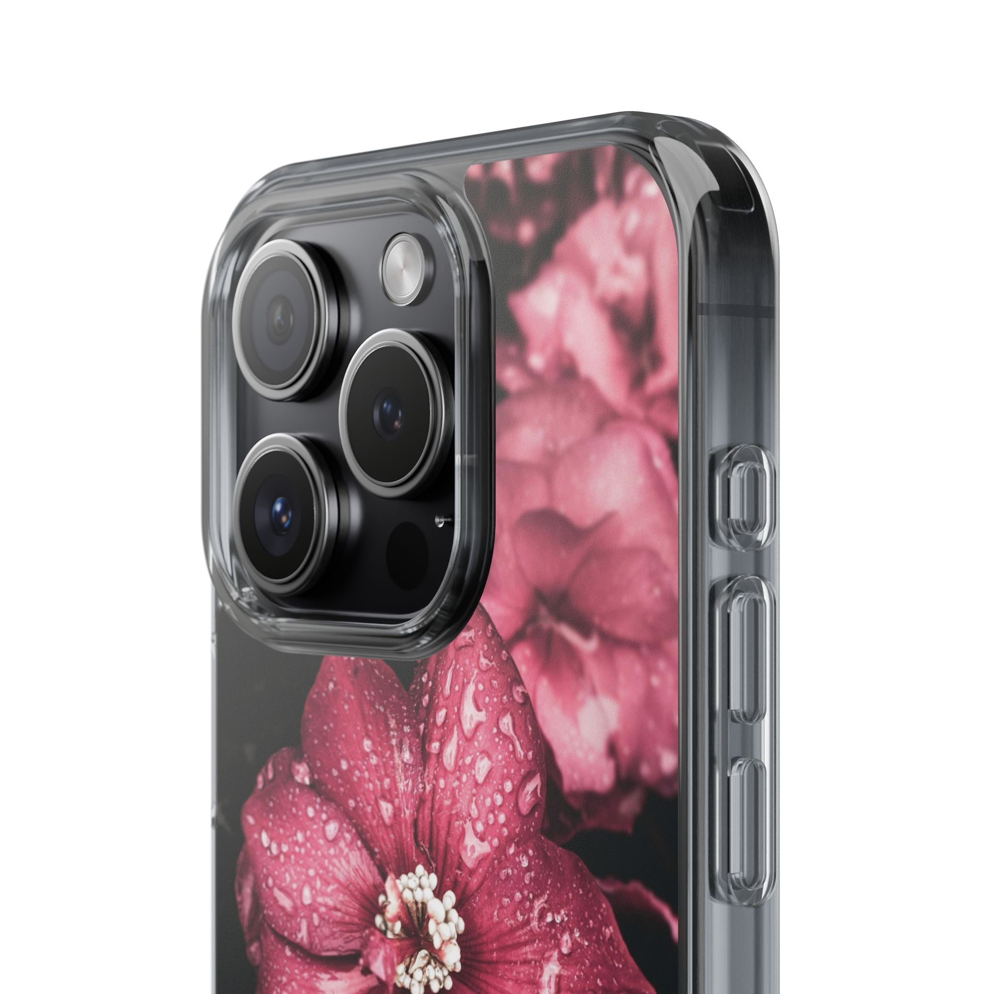Pink Flowers Clear Cases iPhone Case Samsung Phone Case Unique Gift Cute Phone Cover Unique iPhone 17 Pro Max Phone Case