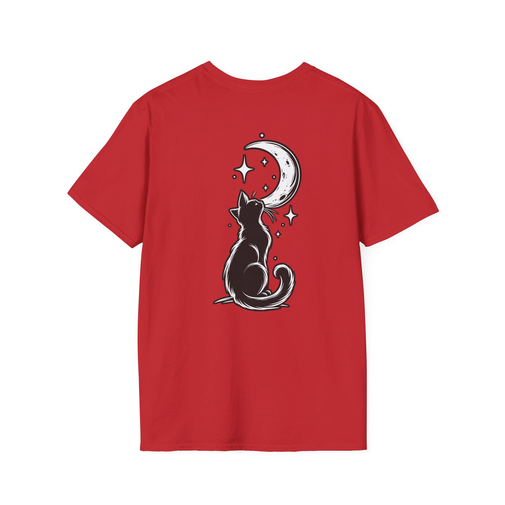 Black Cat Shirt Moon Silhouette Minimalist Funny Cat Lover Graphic Tee Unique Gift Black Cat T shirt