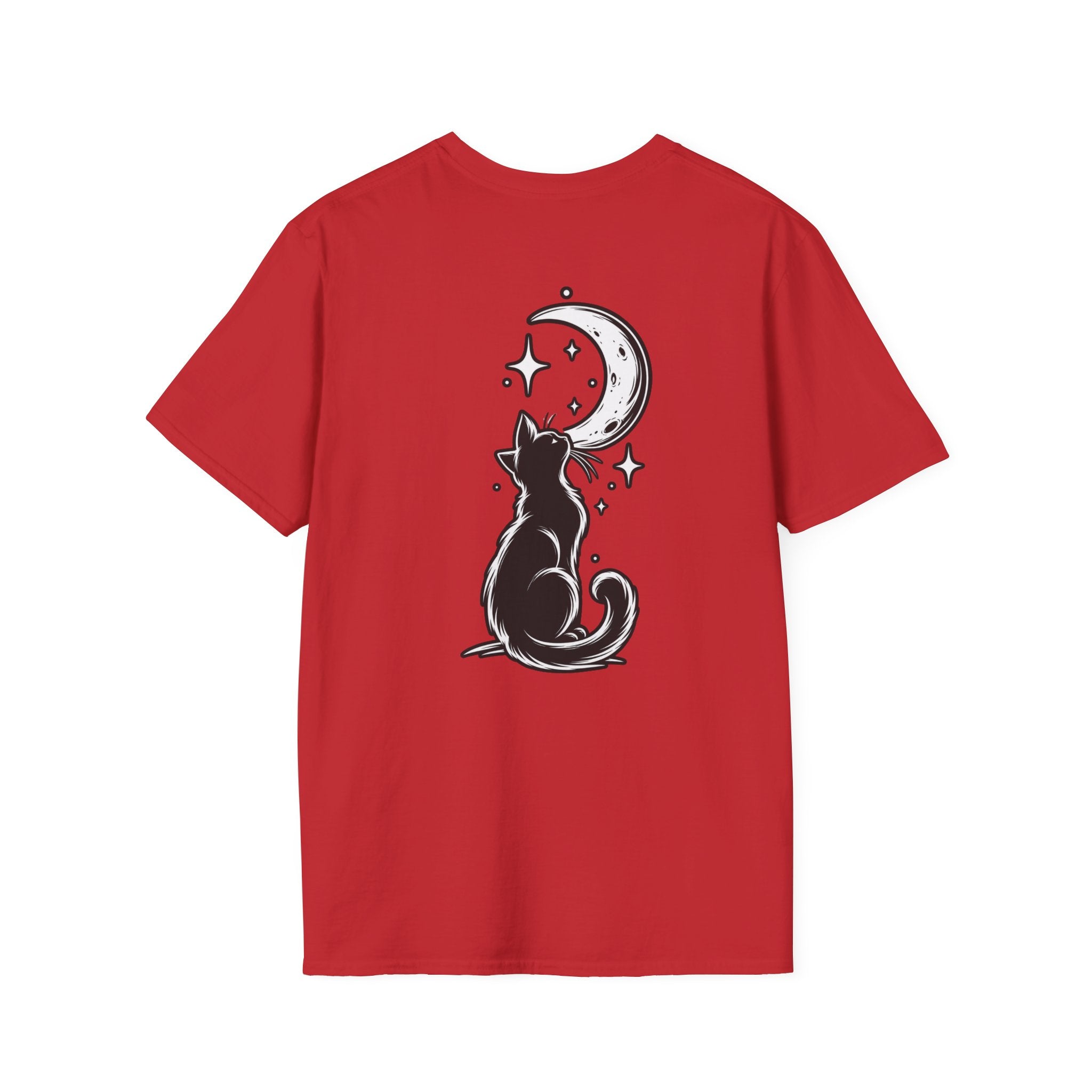 Black Cat Shirt Moon Silhouette Minimalist Funny Cat Lover Graphic Tee Unique Gift Black Cat T shirt