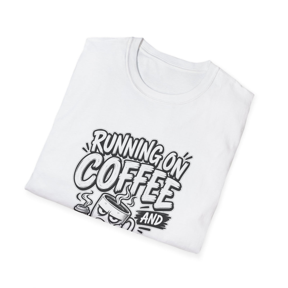 Funny Dark Humor Tshirt — Funny Office Tshirt Dark Humor Graphic Tee Unique Coworker Gift  RUNNING ON COFFEE AND PASSIVE AGGRESSION Shirt