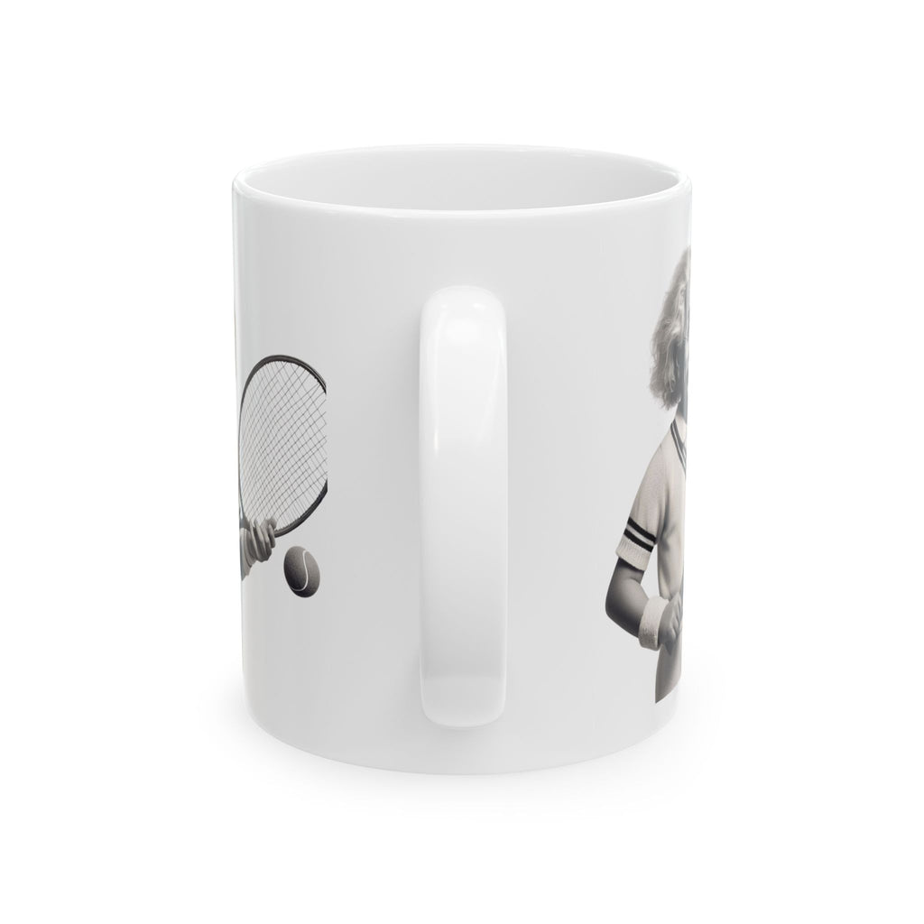 Funny Einstein Tennis Player Tea Coffee Cup Ceramic Mug Unique Gift Fathers Day 11oz