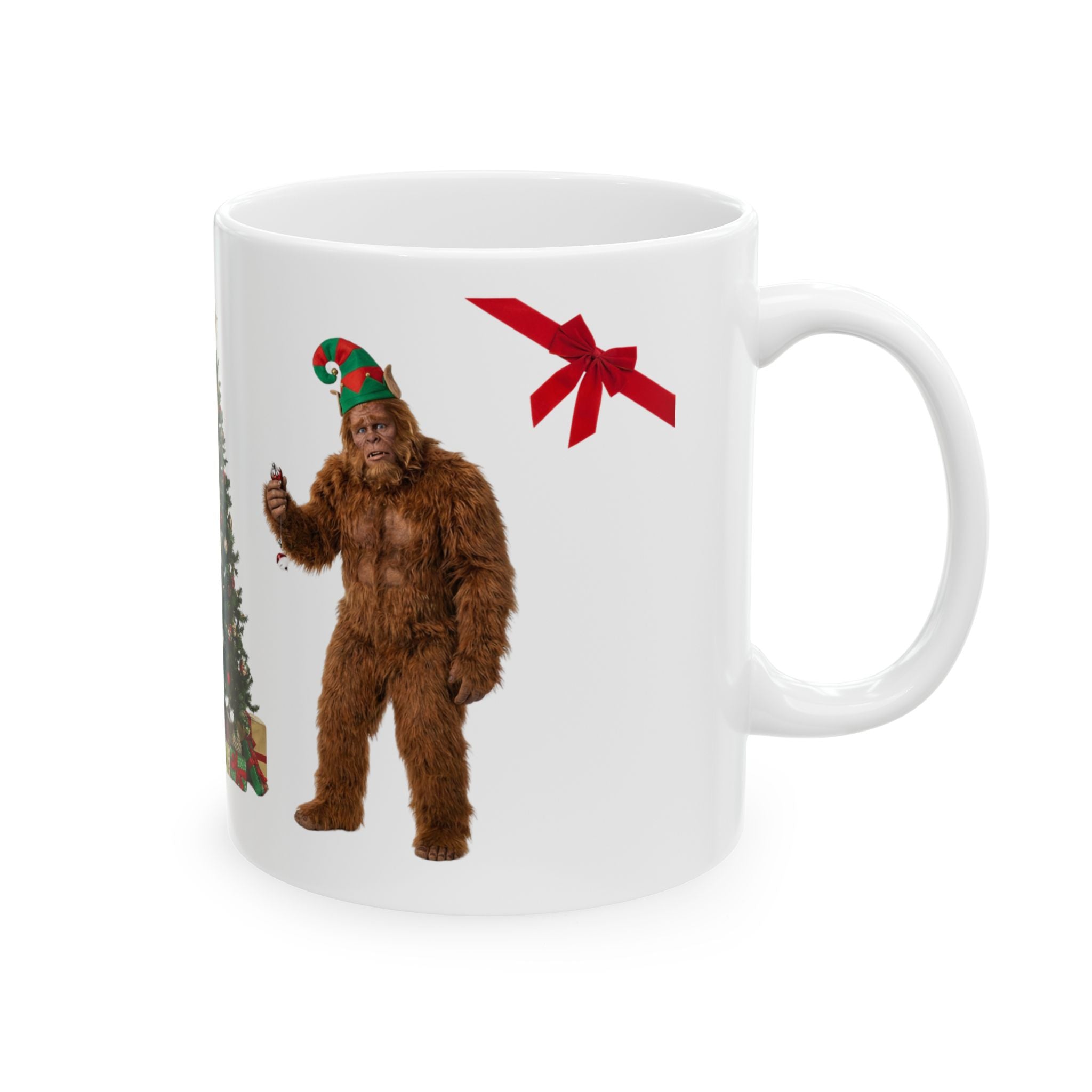Christmas Funny Bigfoot Sasquatch Yeti Ceramic Mug Unique Gift Tea Coffee Cup
