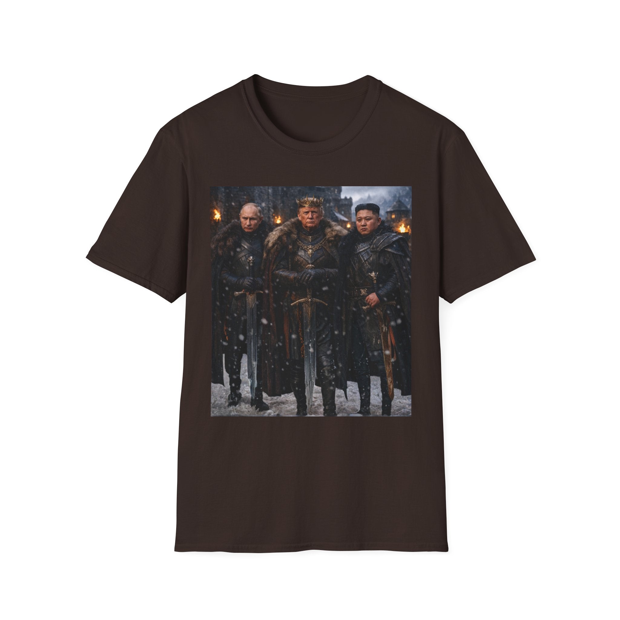 Funny Trump Putin Kim Jong Unique T-Shirt Artwork Throne Unisex Softstyle Tshirt