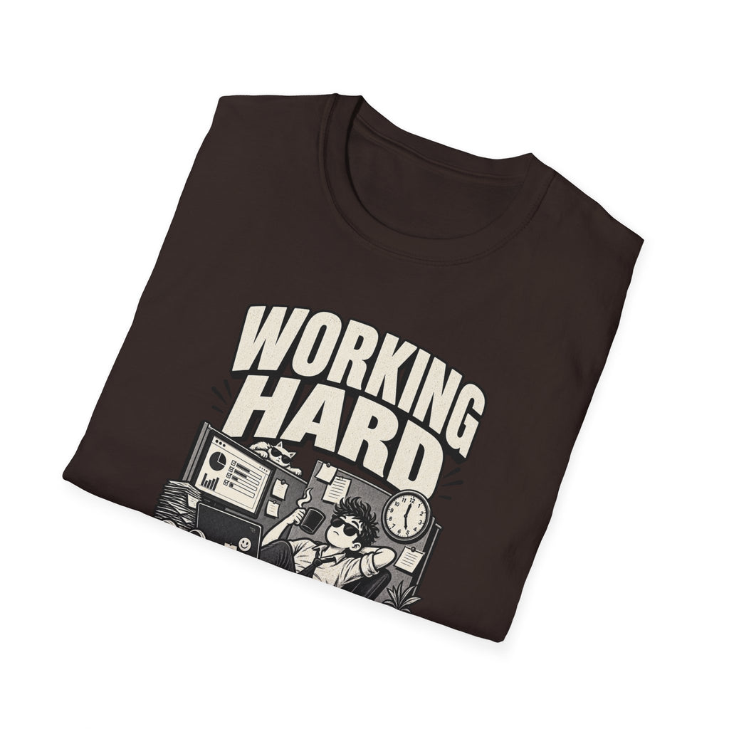 Funny Dark Humor Tshirt — Funny Office Tshirt Dark Humor Graphic Tee Unique Coworker Gift WORKING HARD Shirt