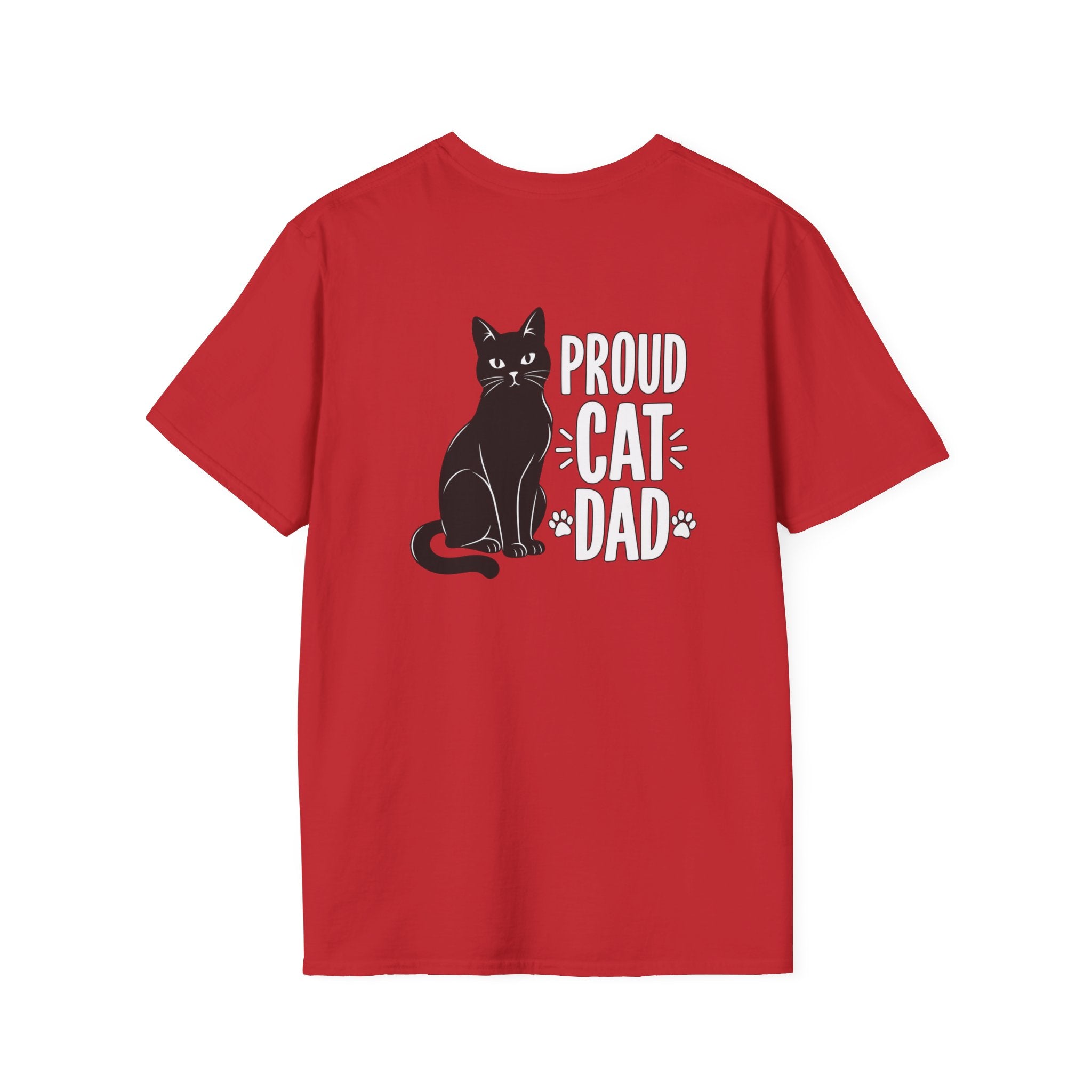 Cat Dad Shirt Proud Cat Dad Black Cat Silhouette Graphic Tee Unique Gift Funny Tshirt