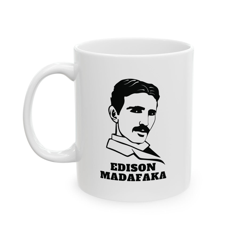 Funny Nikola Tesla Joke Gift Edison Physics Coffee Mug Sarcastic Mug Cup 2026 US 11oz