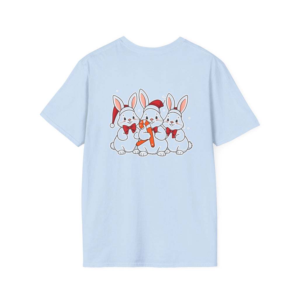 Christmas Rabbits Family T-Shirt | Cute Cartoon Holiday Design Unique Holiday Gift Shirt