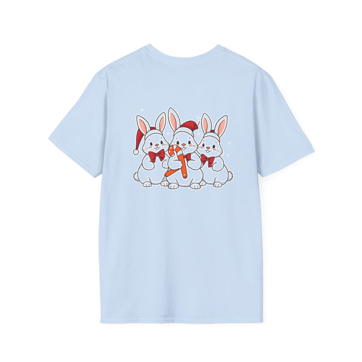 Christmas Rabbits Family T-Shirt | Cute Cartoon Holiday Design Unique Holiday Gift Shirt