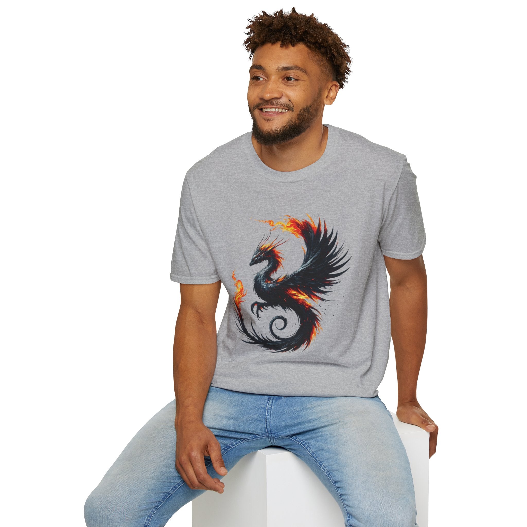 Dragon T-shirt Mens Graphic Tee Clothing Apparel Chinese Symbol Unisex Softstyle Unique Tshirt Best Gift