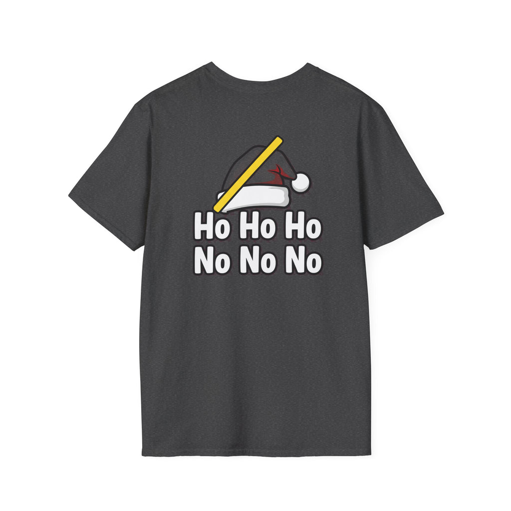 Dark Humor Christmas Shirt Ho Ho Ho No No No Funny Sarcastic Unisex Softstyle Tee Adult Christmas Gift