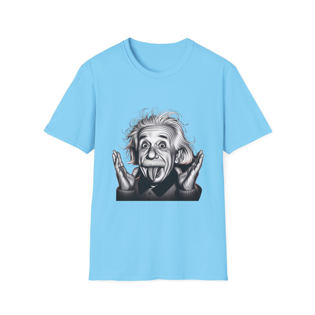 Funny Albert Einstein Print T-Shirt Unisex Softstyle T-Shirt Cotton Unique Gift