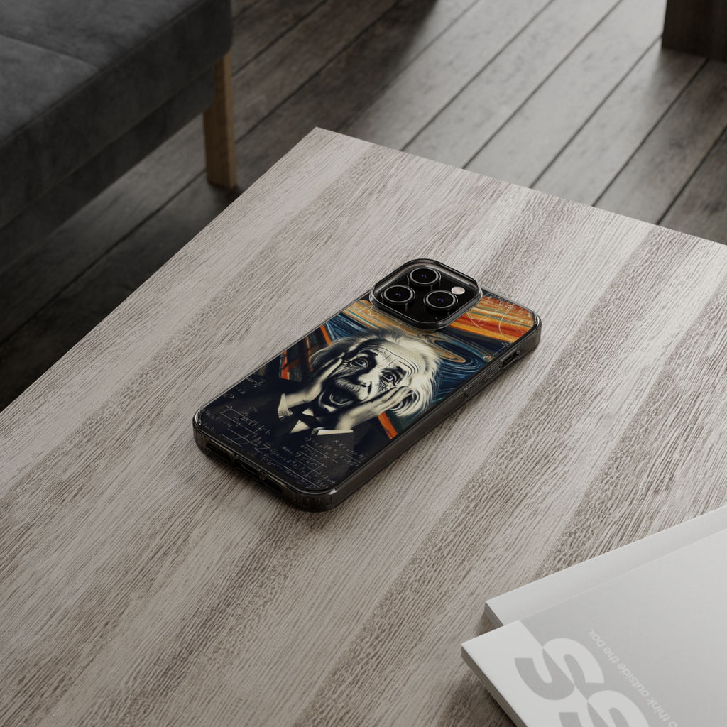 Funny Einstein Clear Phone Cases Edvard Munch Scream Unique iPhone Samsung Cases