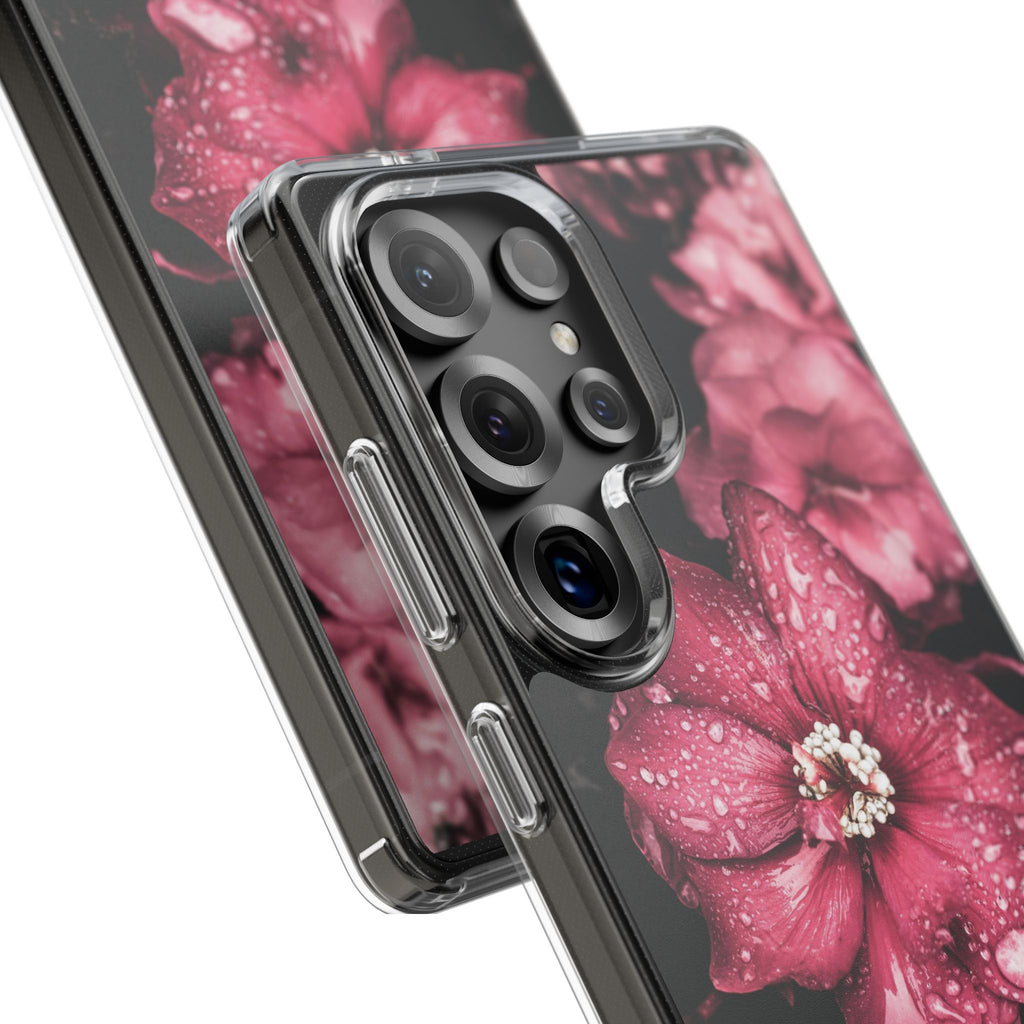 Pink Flowers Clear Cases iPhone Case Samsung Phone Case Unique Gift Cute Phone Cover Unique iPhone 17 Pro Max Phone Case