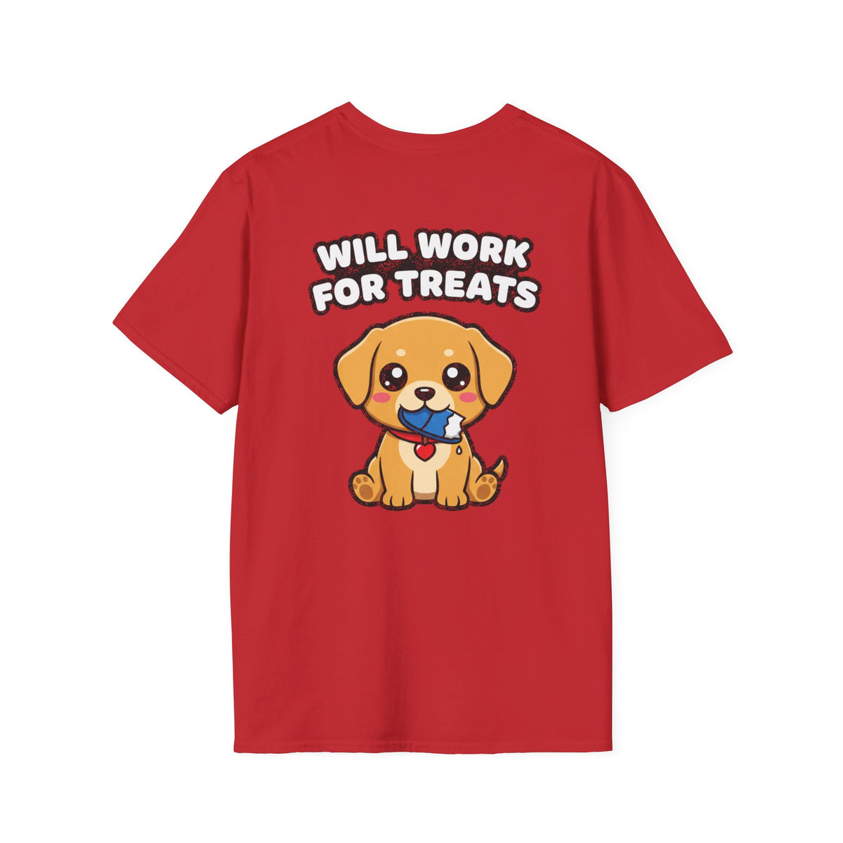 Cute Labrador Shirt Will Work For Treats Funny Dog Lover Unisex Softstyle Tee Gift