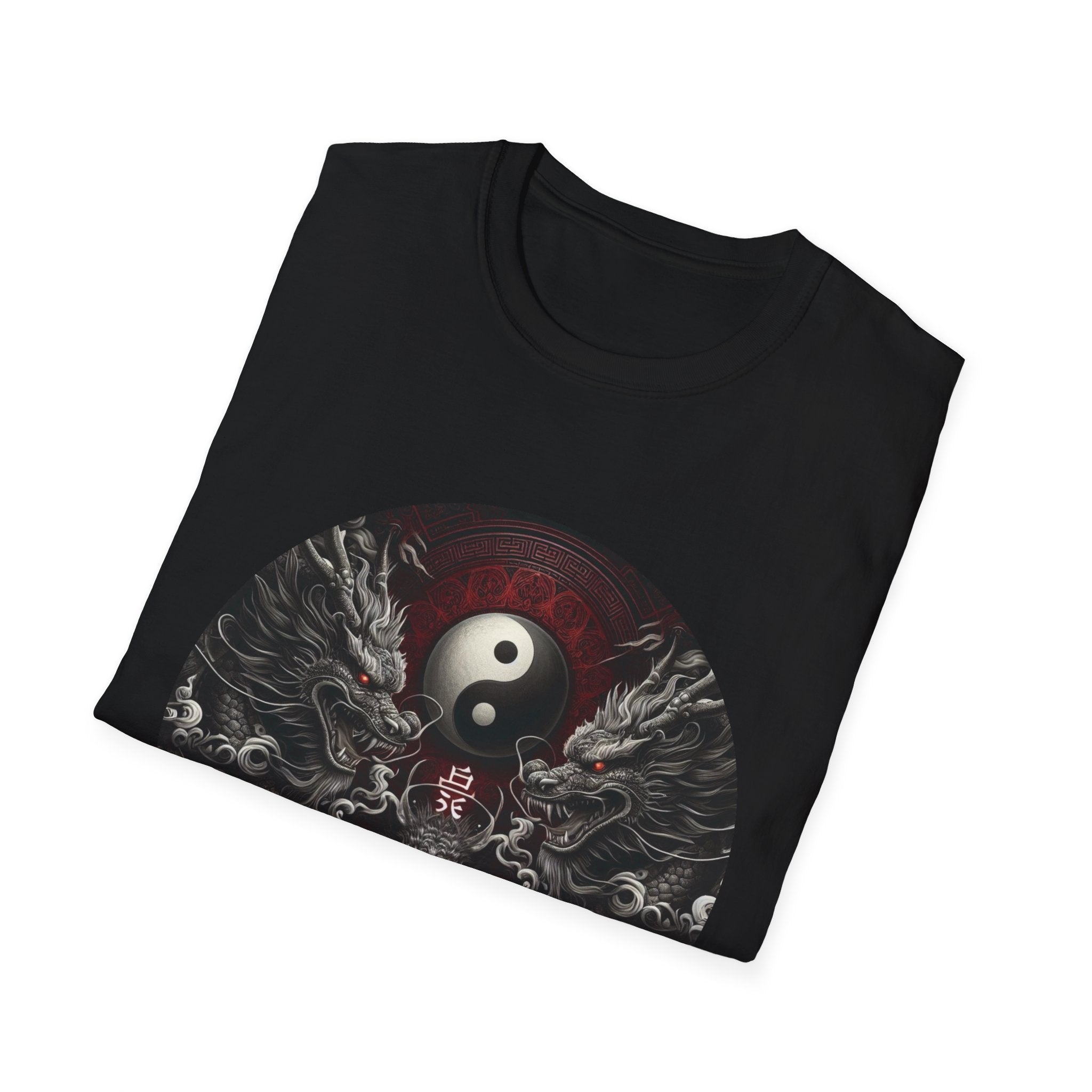 Dragon T-shirt Men Women Graphic Tee Clothing Apparel Symbol Ying Yang Best Gift