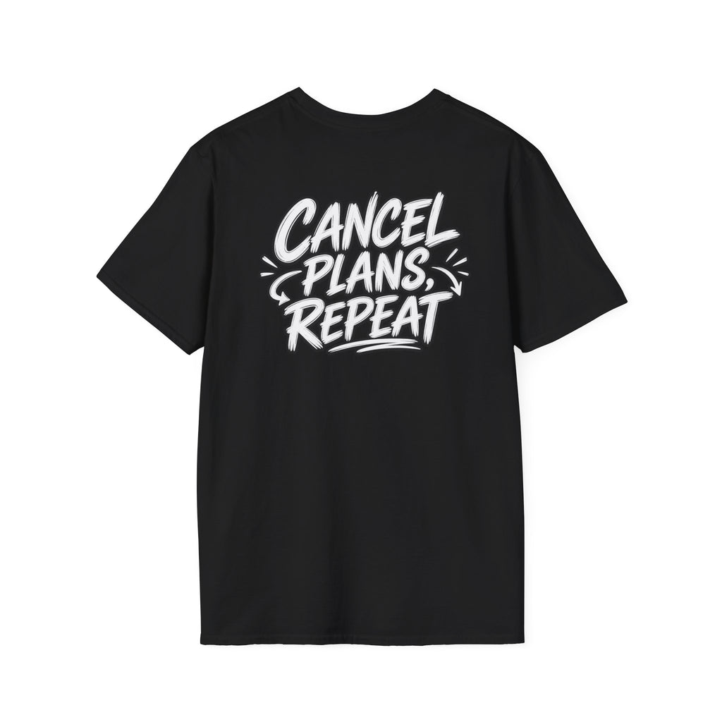 Introvert Shirt Cancel Plans Repeat Funny Dark Humor Sarcastic Graphic Tee Funny Office Tshirt