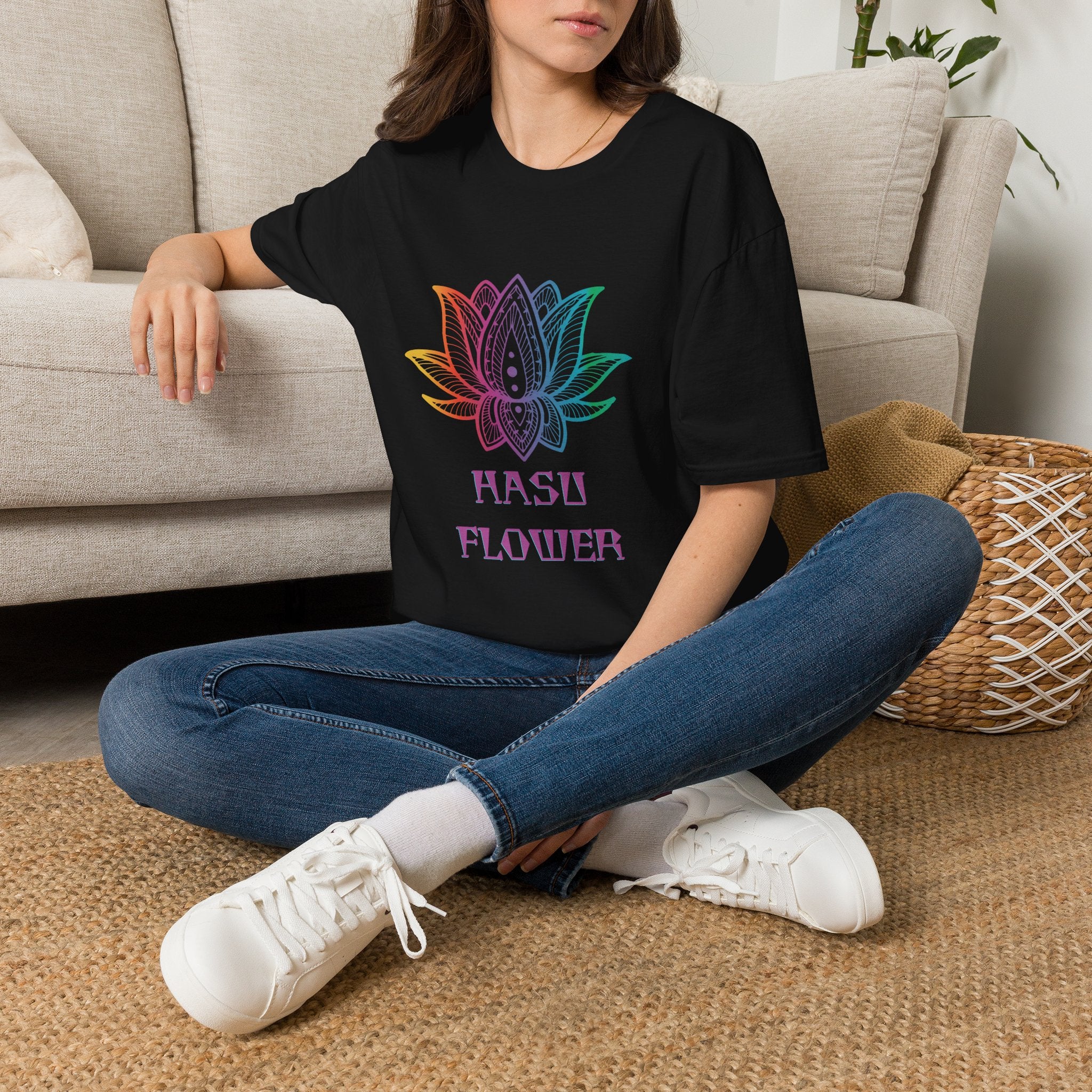 Hasu Japanese Art Shirt Unisex Softstyle Lotus Flower T-shirt Japan Flower Gift