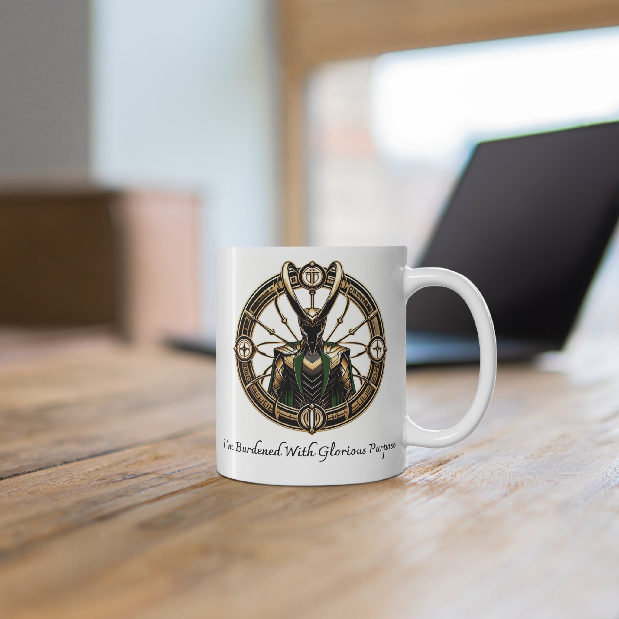 Burdened With Glorious Purpose Loki's inspired quote Avengers Coffee Cup Gift