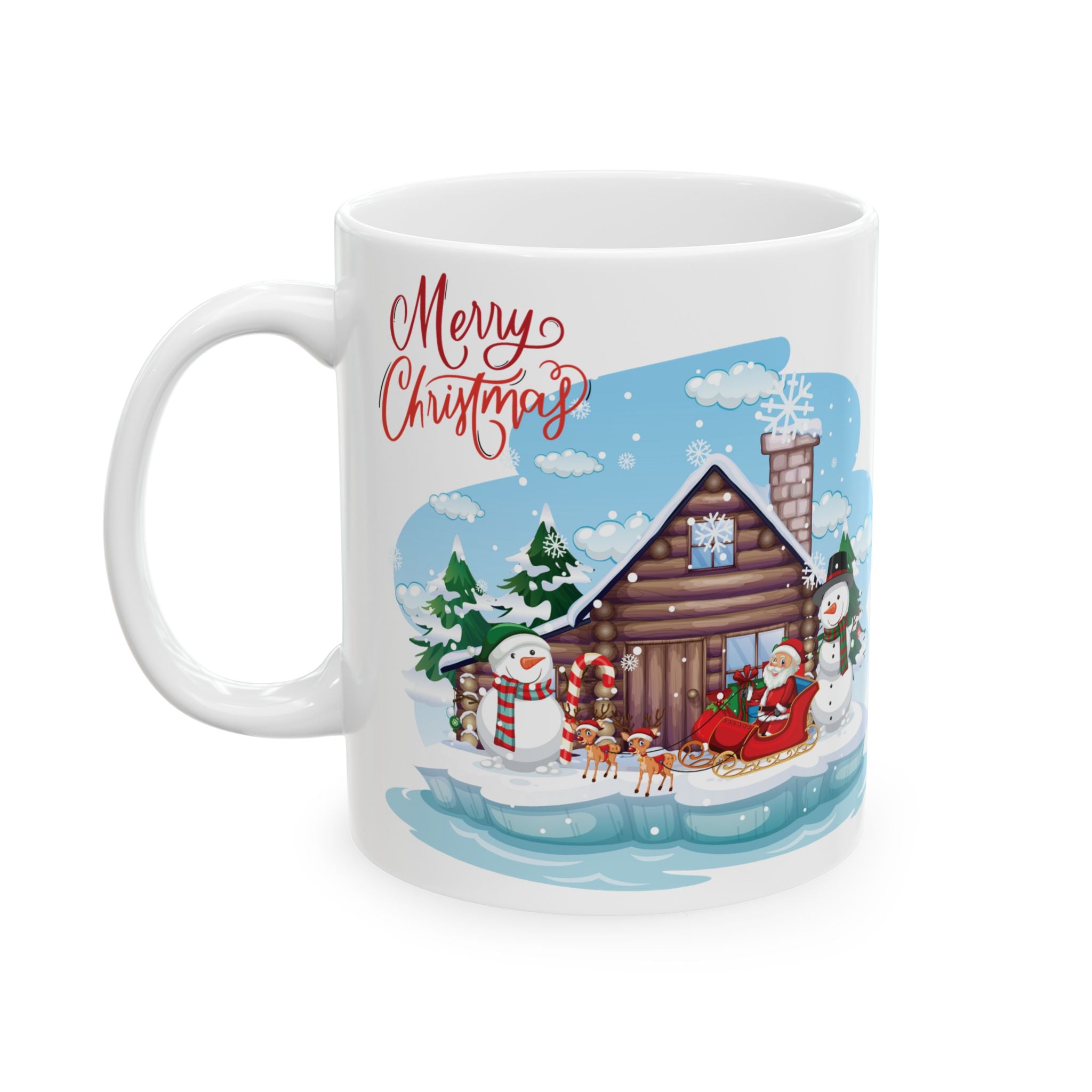 Christmas Mug Funny Santa Claus Mug Unique Cute Snowman Coffee Cup Tea Gift Kids 11oz