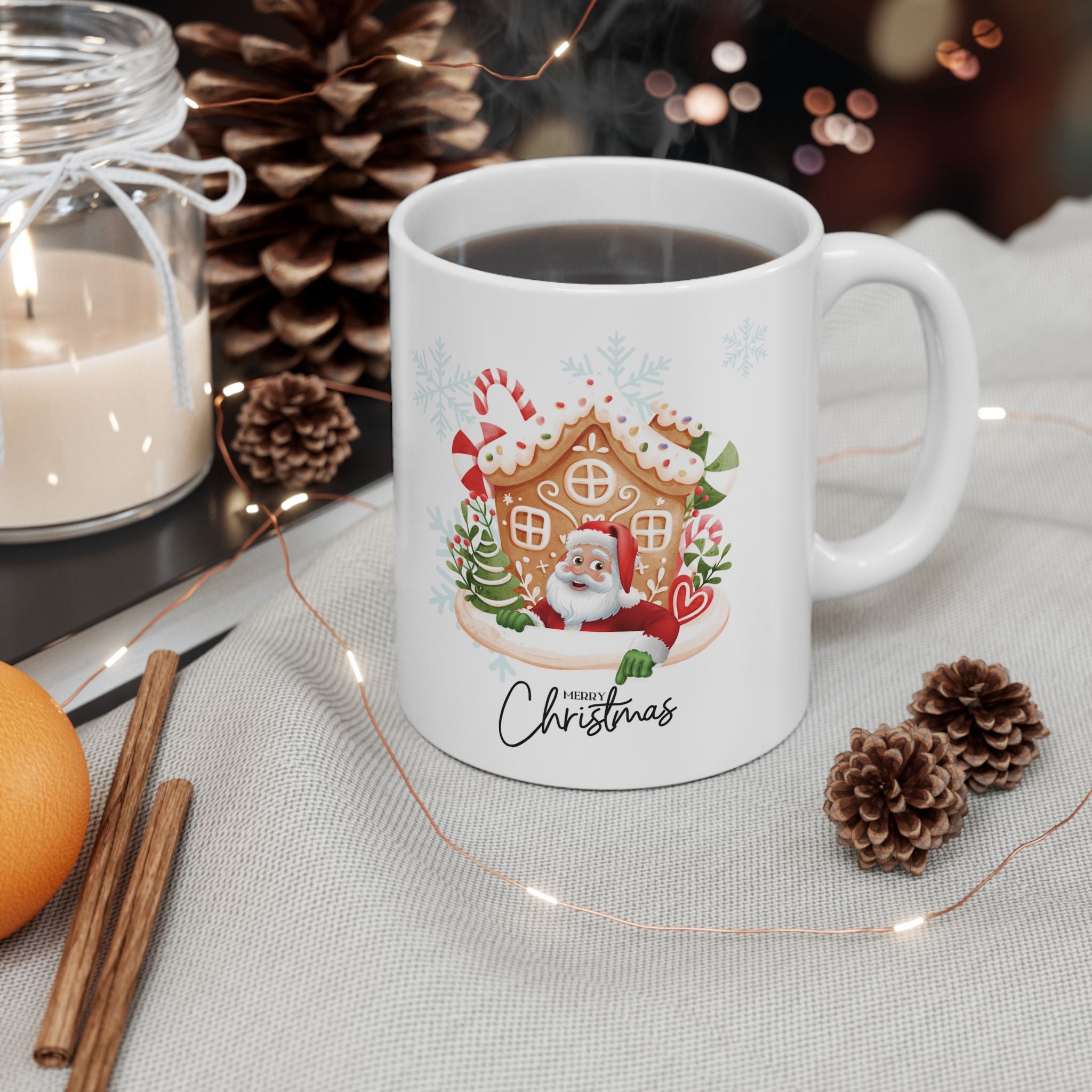 Funny Santa Claus Merry Christmas Mug Unique Cute Ceramic Coffee Cup Gift Kids 11oz