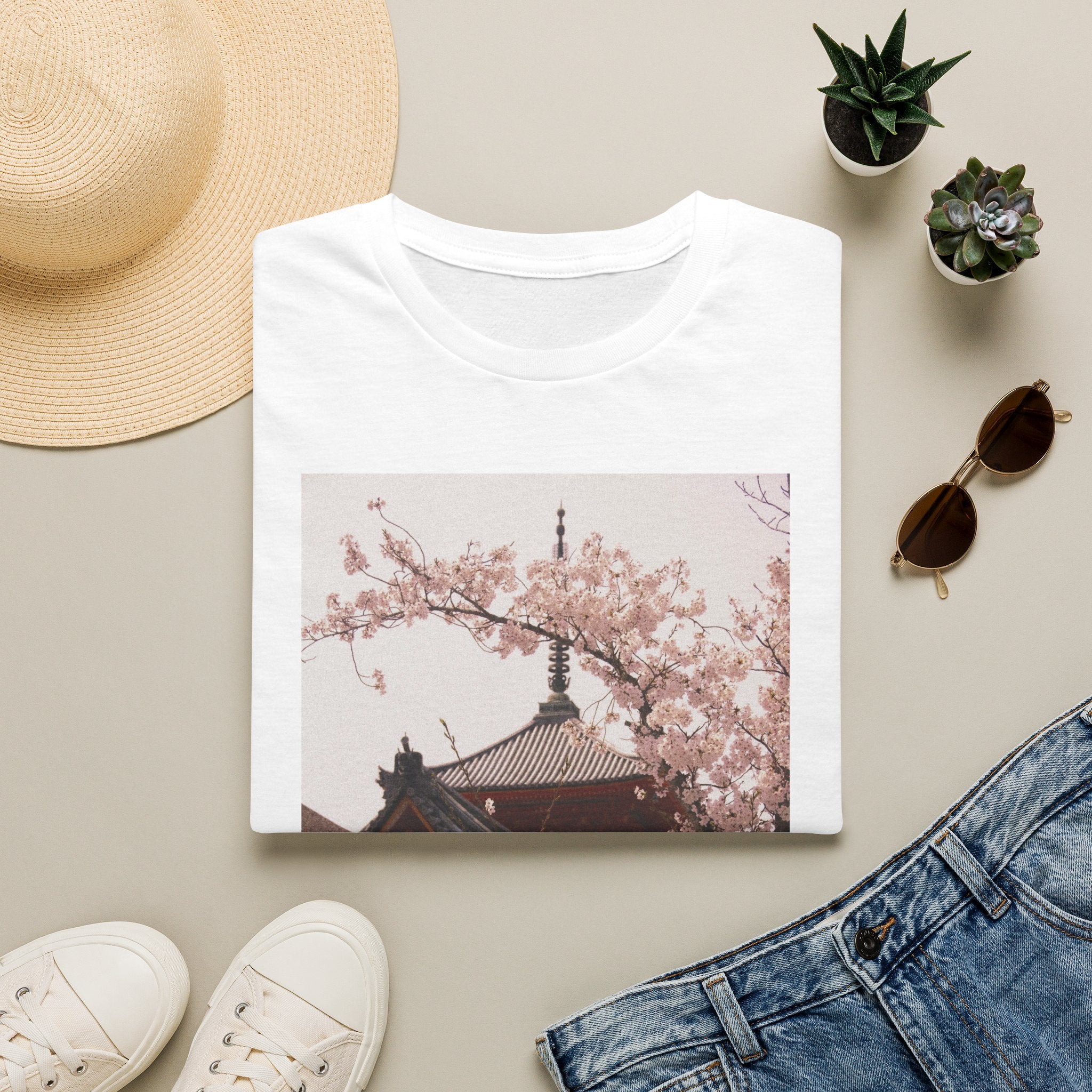 Japanese Art Shirt Sakura Cherry Blossom Japan's Flower Unisex Softstyle T-Shirt