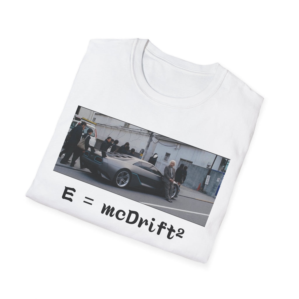 Funny Einstein Drift T-Shirt Speed Racing Car Unisex Softstyle TShirt Gift Men