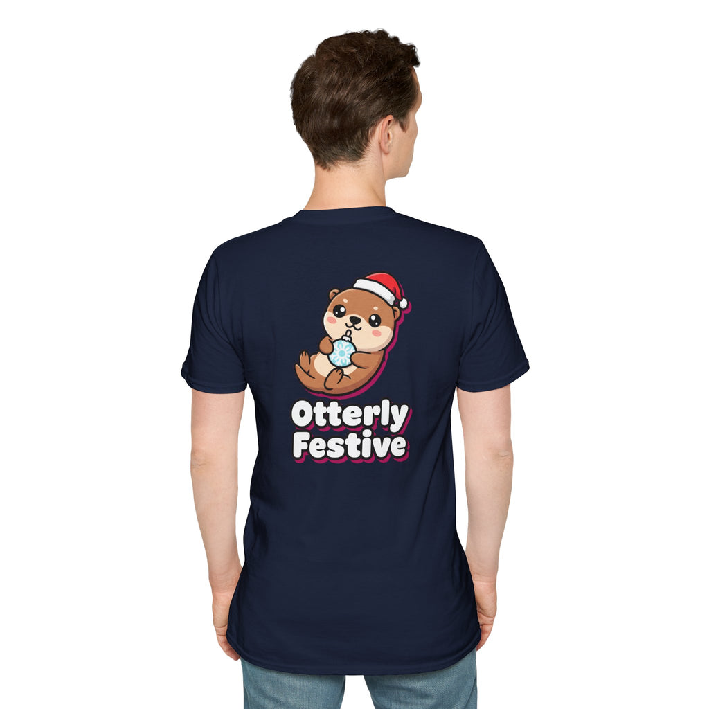 Cute Christmas Shirt Otterly Festive Funny Animal Unisex Softstyle Tee Christmas Gift