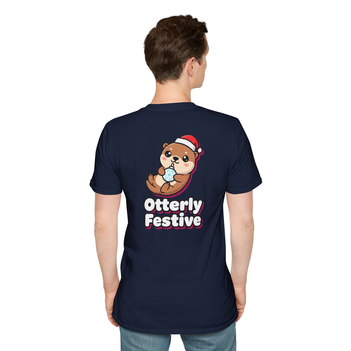 Cute Christmas Shirt Otterly Festive Funny Animal Unisex Softstyle Tee Christmas Gift