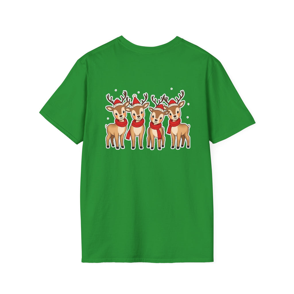 Christmas Reindeer Family T-Shirt | Cute Cartoon Holiday Design Unique Holiday Gift Shirt