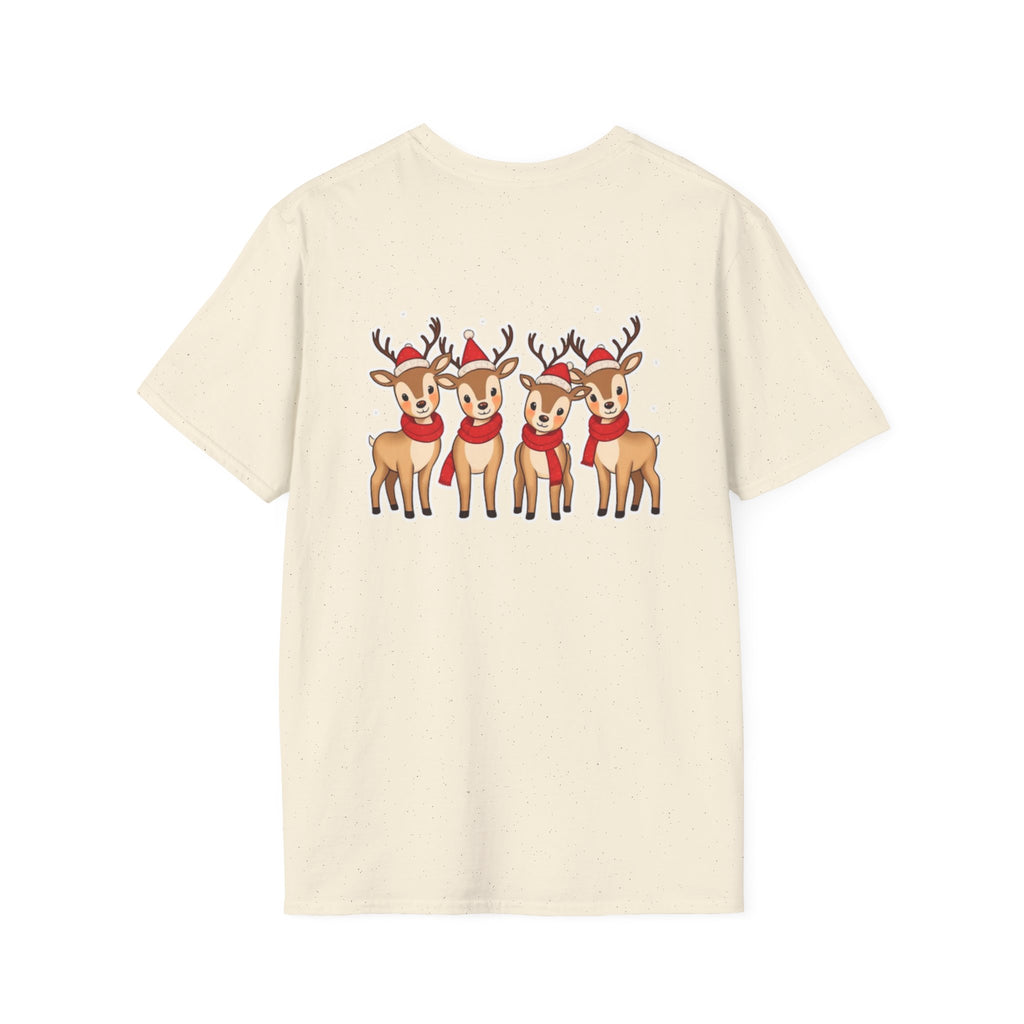 Christmas Reindeer Family T-Shirt | Cute Cartoon Holiday Design Unique Holiday Gift Shirt