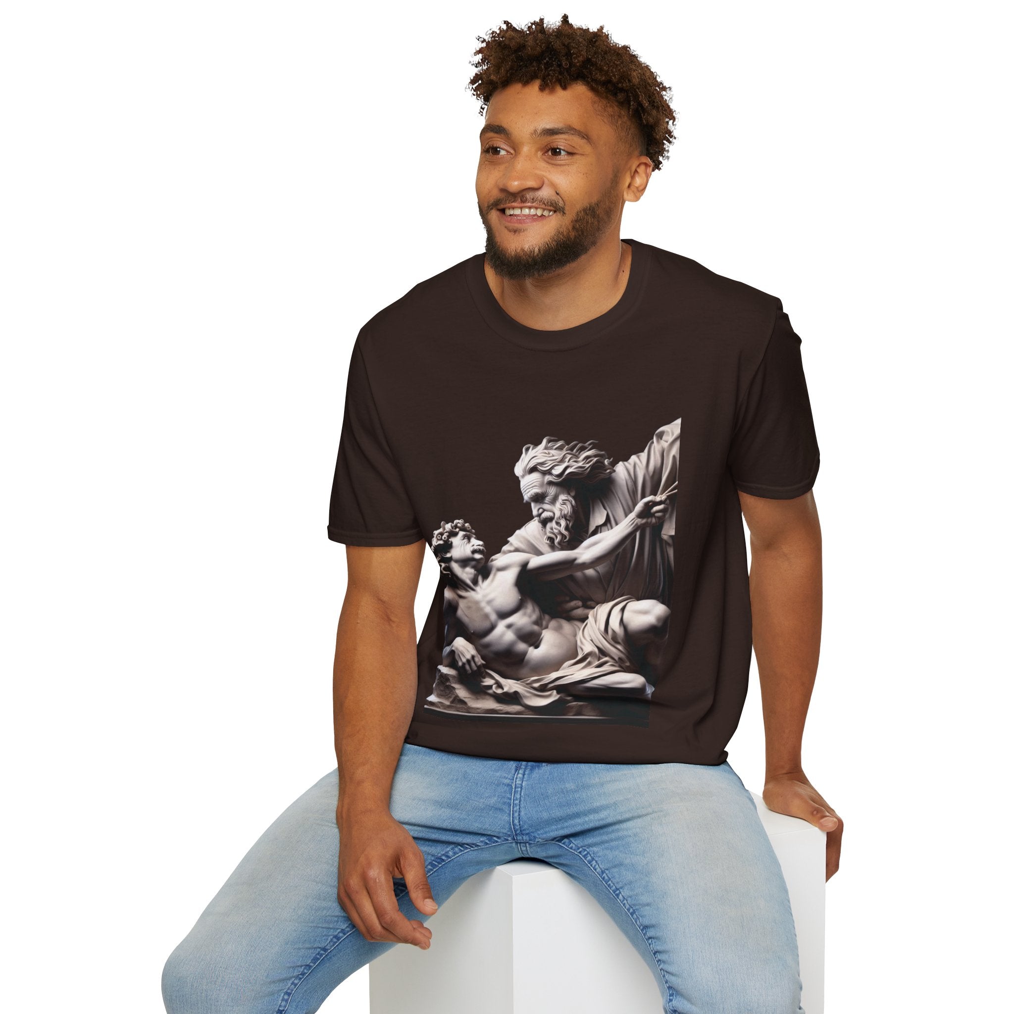 Funny Albert Einstein Unisex Softstyle T-Shirt Unique Gift Cotton T-shirt Art