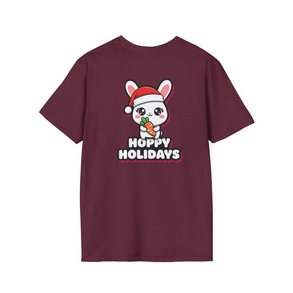 Cute Christmas Shirt Hoppy Holidays Funny Animal Unisex Softstyle Tee Christmas Gift
