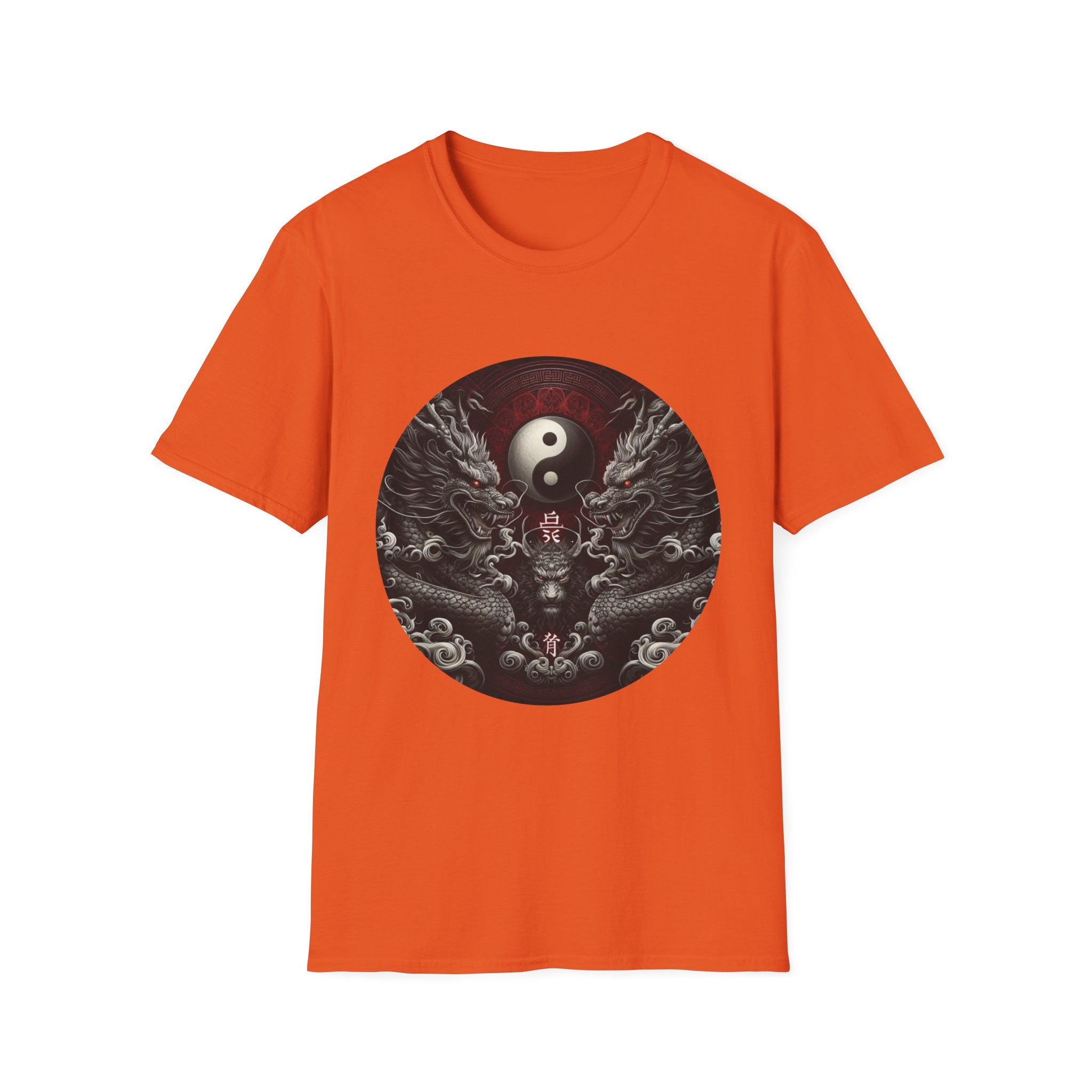 Dragon T-shirt Men Women Graphic Tee Clothing Apparel Symbol Ying Yang Best Gift
