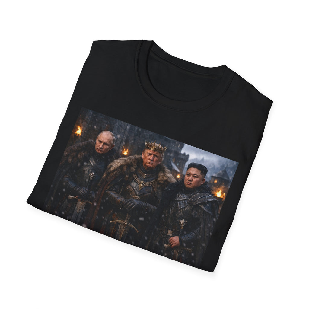 Funny Trump Putin Kim Jong Unique T-Shirt Artwork Throne Unisex Softstyle Tshirt
