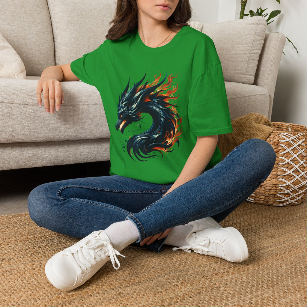 Dragon T-shirt Mens Graphic Tee Clothing Apparel Chinese Symbol Unisex Softstyle