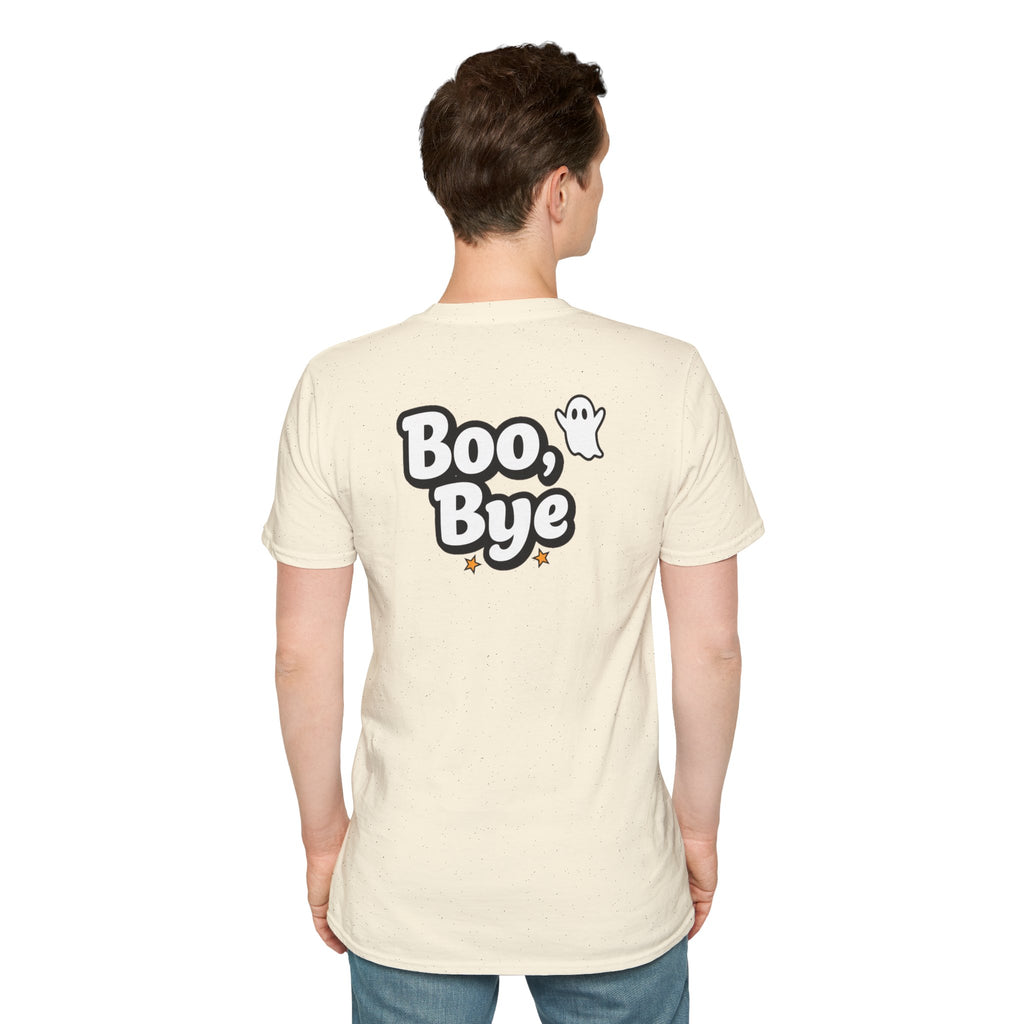 Dark Humor Halloween Shirt Boo Bye Funny Minimalist Ghost Sarcastic Unisex Softstyle Tee Adult Halloween Gift