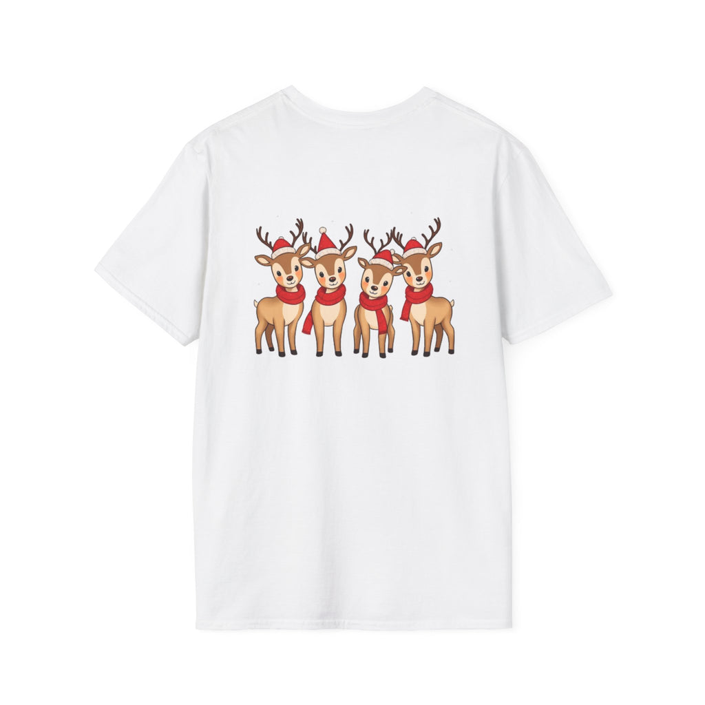 Christmas Reindeer Family T-Shirt | Cute Cartoon Holiday Design Unique Holiday Gift Shirt