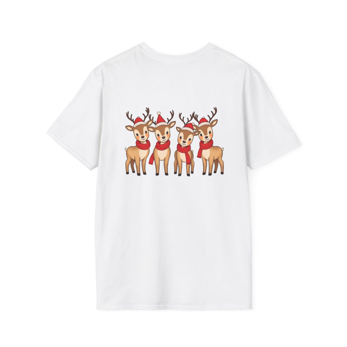 Christmas Reindeer Family T-Shirt | Cute Cartoon Holiday Design Unique Holiday Gift Shirt