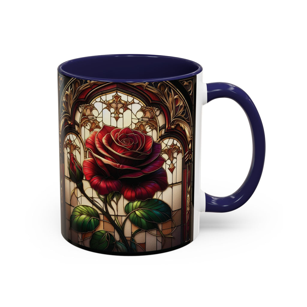 Rose Accent Coffee Mug Red Pink Ceramic Tea Cup Love Unique Valentine's Gift New